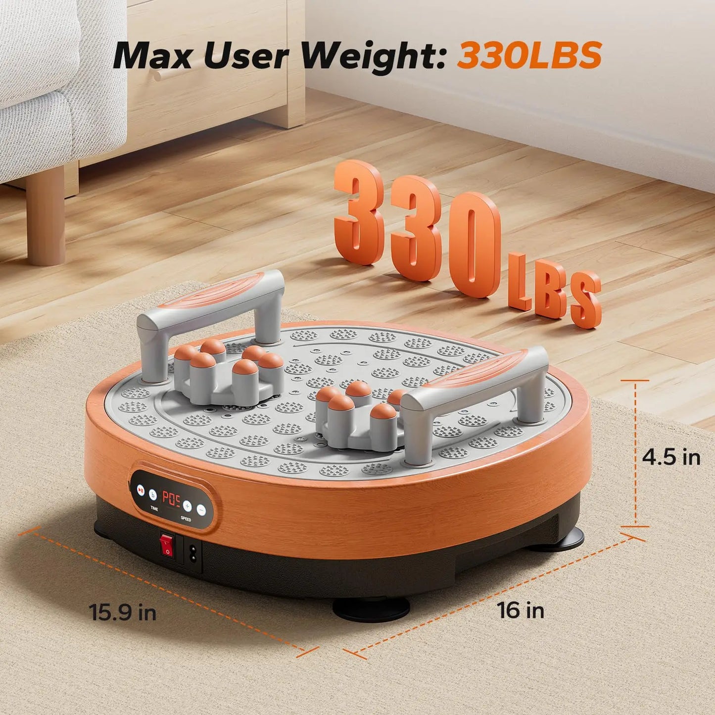 MERACH Vibration Plate Exercise Machine Vibration Plate Lymphatic Drainage Massager Whole Body Vibration Plate Helps Weight Loss