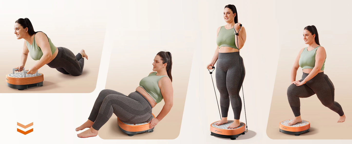 MERACH Vibration Plate Exercise Machine Vibration Plate Lymphatic Drainage Massager Whole Body Vibration Plate Helps Weight Loss